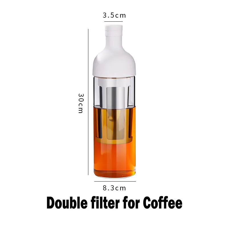 1L Glass Cold Brew Coffee Maker Coffee Filter Juice Tea Teapot Kettle Coffeepots For Home