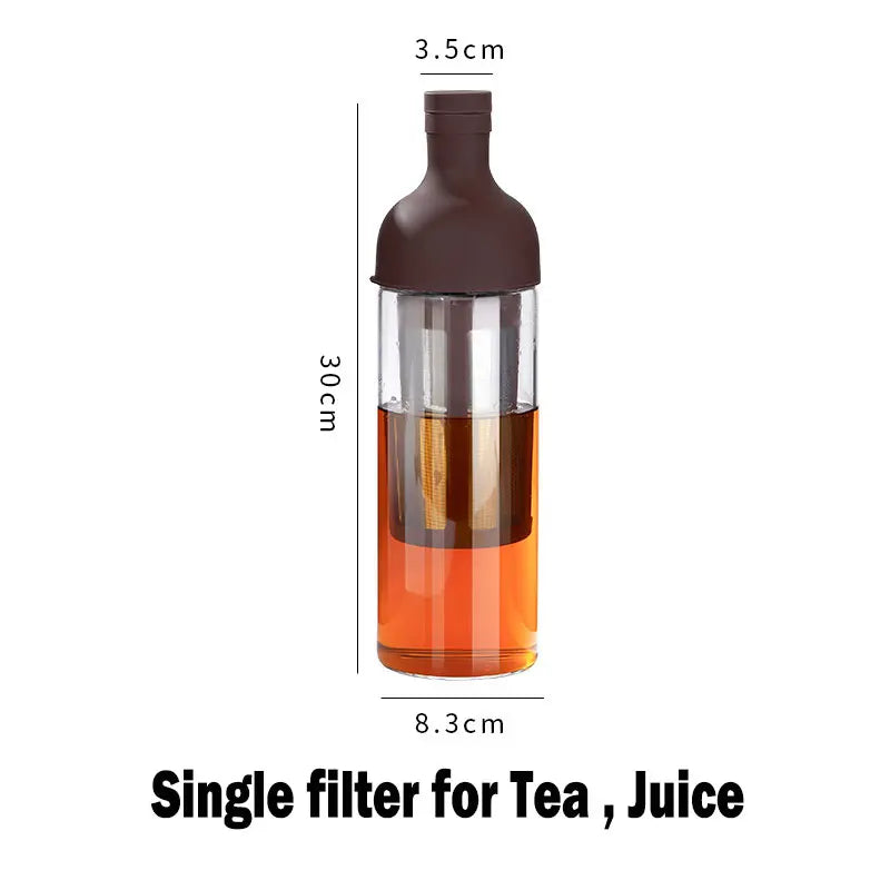 1L Glass Cold Brew Coffee Maker Coffee Filter Juice Tea Teapot Kettle Coffeepots For Home