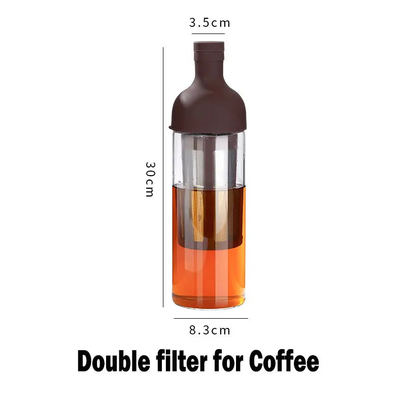 1L Glass Cold Brew Coffee Maker Coffee Filter Juice Tea Teapot Kettle Coffeepots For Home