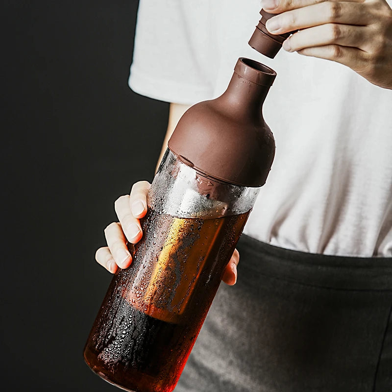 1L Glass Cold Brew Coffee Maker Coffee Filter Juice Tea Teapot Kettle Coffeepots For Home