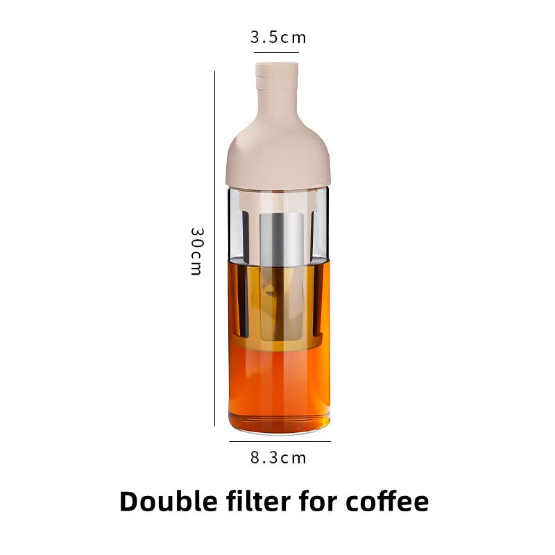 1L Glass Cold Brew Coffee Maker Coffee Filter Juice Tea Teapot Kettle Coffeepots For Home