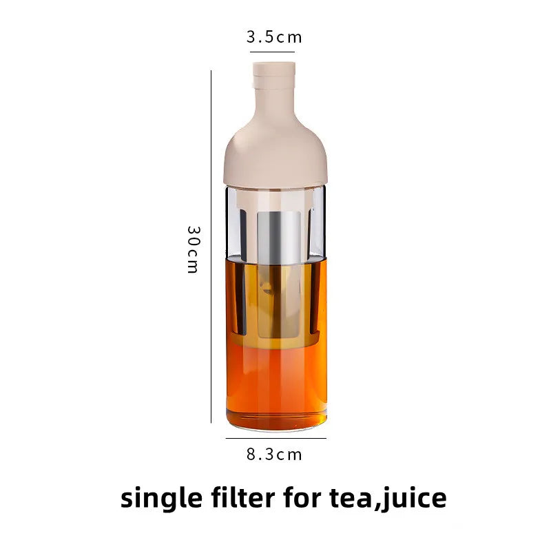1L Glass Cold Brew Coffee Maker Coffee Filter Juice Tea Teapot Kettle Coffeepots For Home