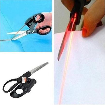 Professional Laser Guided Scissors For Home Crafts Wrapping Gifts Fabric Sewing Cut Straight