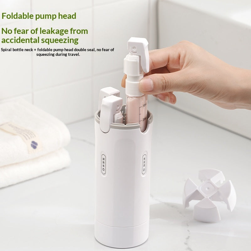 4 In 1 Travel Dispenser Portable Bottles Leakproof Travel Container For Perfume Shampoo Conditioner Lotion