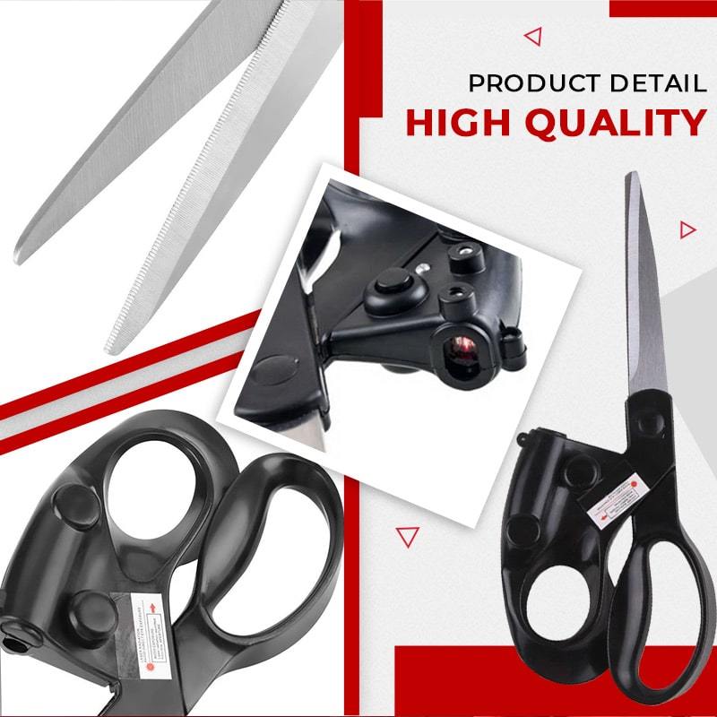 Professional Laser Guided Scissors For Home Crafts Wrapping Gifts Fabric Sewing Cut Straight