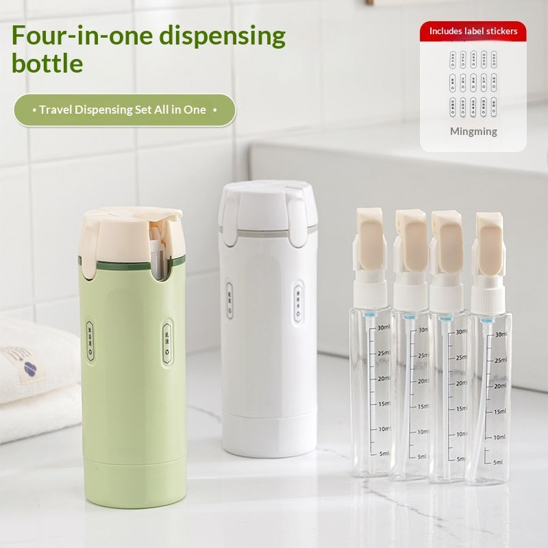 4 In 1 Travel Dispenser Portable Bottles Leakproof Travel Container For Perfume Shampoo Conditioner Lotion