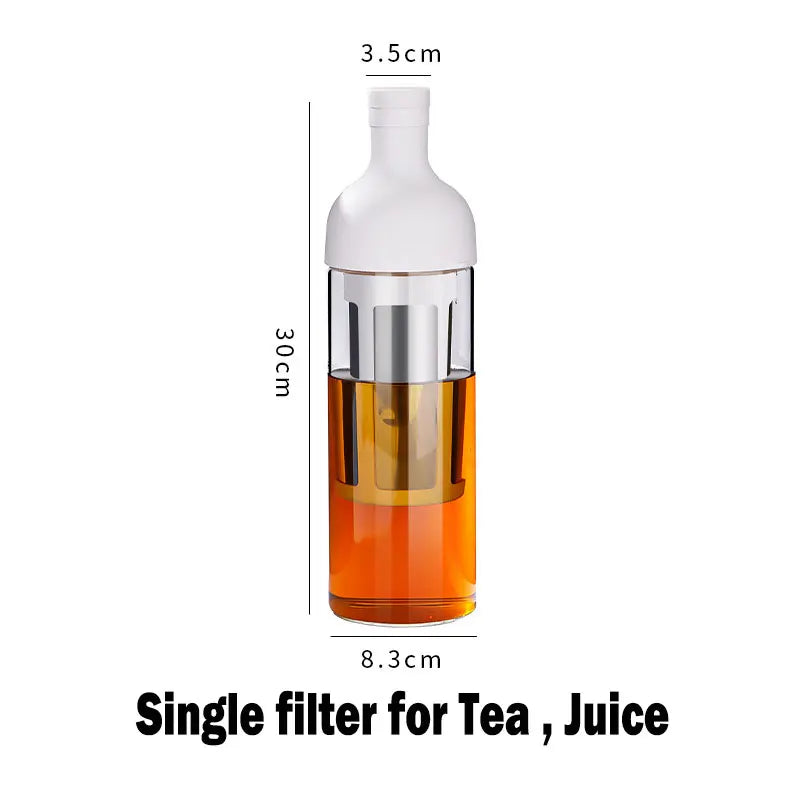 1L Glass Cold Brew Coffee Maker Coffee Filter Juice Tea Teapot Kettle Coffeepots For Home