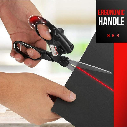 Professional Laser Guided Scissors For Home Crafts Wrapping Gifts Fabric Sewing Cut Straight