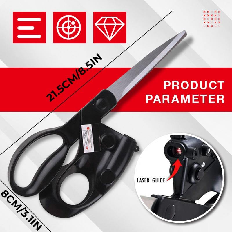 Professional Laser Guided Scissors For Home Crafts Wrapping Gifts Fabric Sewing Cut Straight