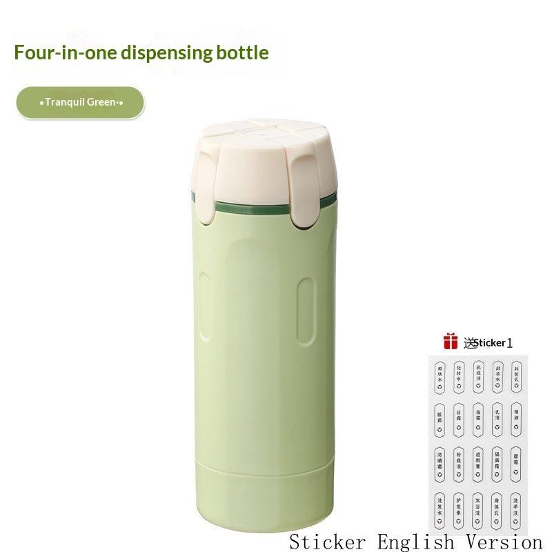 4 In 1 Travel Dispenser Portable Bottles Leakproof Travel Container For Perfume Shampoo Conditioner Lotion