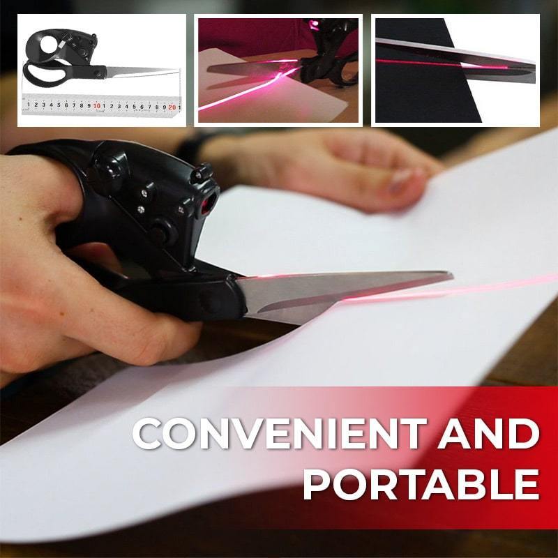 Professional Laser Guided Scissors For Home Crafts Wrapping Gifts Fabric Sewing Cut Straight
